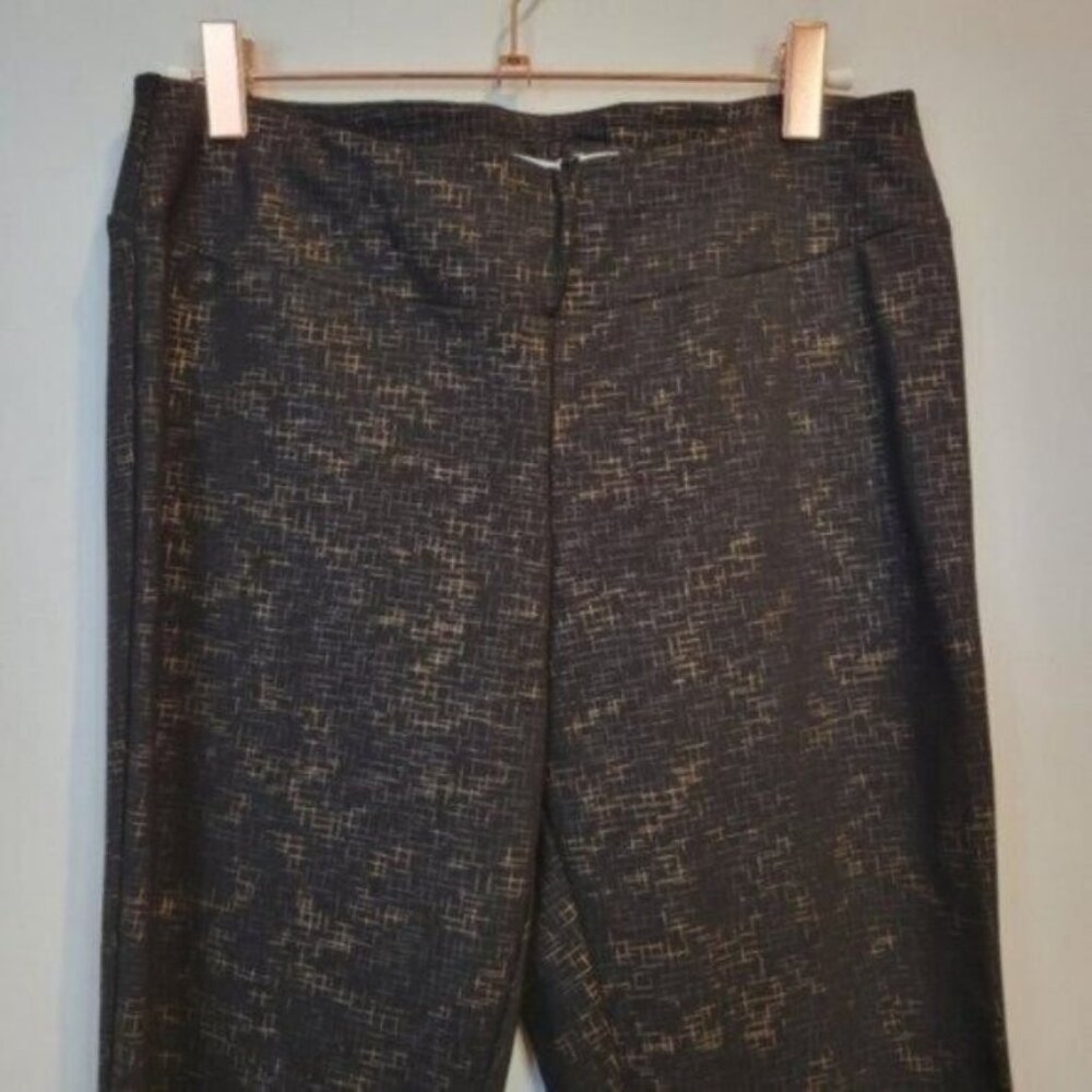 LG Lena Gabrielle | High Rise Slim Pull on printed Pants Rose Gold Black - Picture 4 of 6
